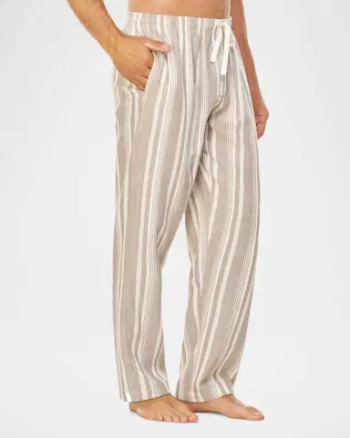 Majestic International Men 's Summer Woven Stripe Lounge Pants | Thumbnail 4