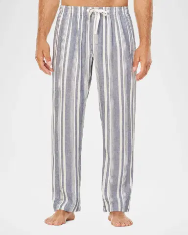 Majestic International Men 's Summer Woven Stripe Lounge Pants | Thumbnail 5