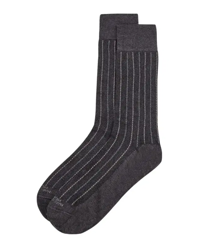 Marcoliani Men 's Elegance Pique Crew Socks