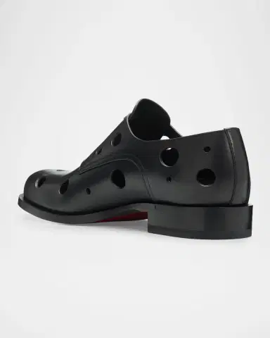 Christian Louboutin Men's Moustachou Dots Leather Derbies | Thumbnail 2