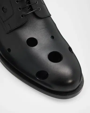 Christian Louboutin Men's Moustachou Dots Leather Derbies | Thumbnail 3