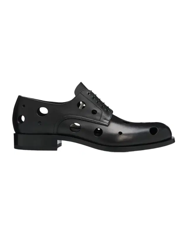 Christian Louboutin Men's Moustachou Dots Leather Derbies