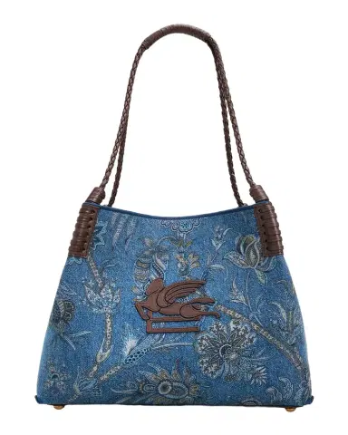 Etro Libra Printed Denim Shopping Tote Bag | Thumbnail 1