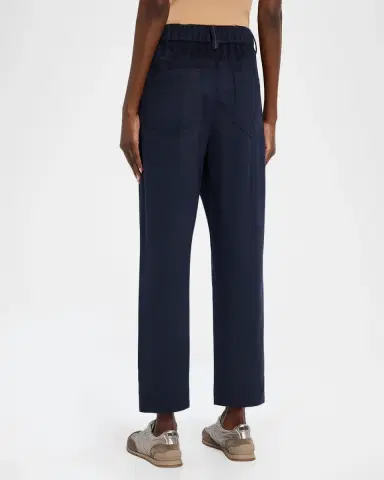 Brunello Cucinelli Pleated Wool Straight-Leg Pants | Thumbnail 3