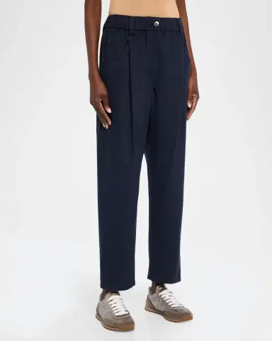 Brunello Cucinelli Pleated Wool Straight-Leg Pants | Thumbnail 4