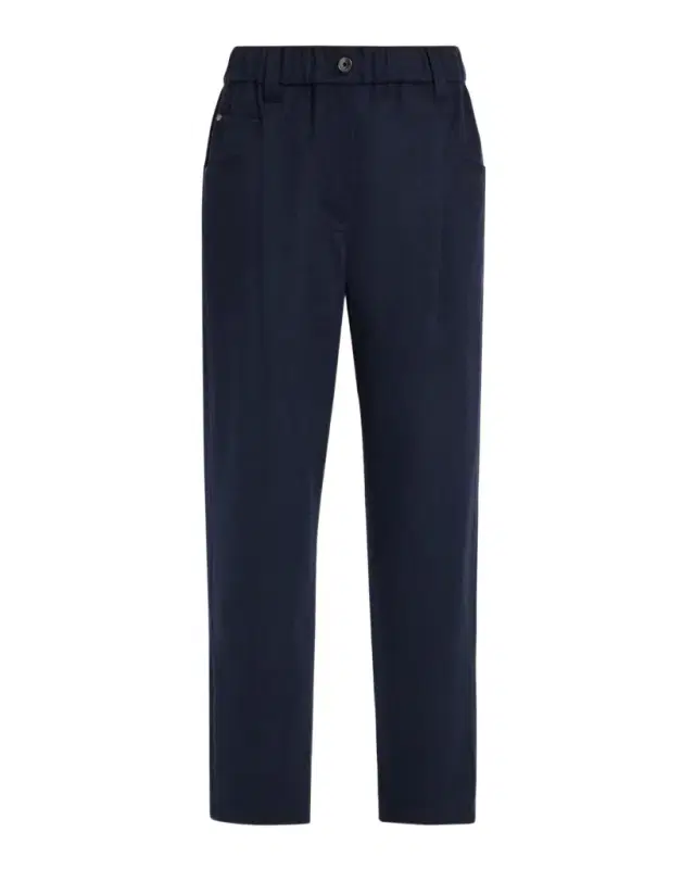 Pleated Wool Straight-Leg Pants