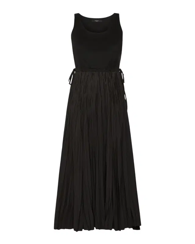 Weekend Max Mara Sleeveless Crinkled A-Line Midi Dress