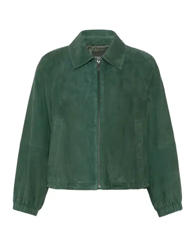 Weekend Max Mara Raglan-Sleeve Suede Jacket