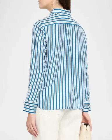 Max Mara Striped Silk Button-Down Shirt | Thumbnail 3 Max Mara Striped Silk Button-Down Shirt | Thumbnail 3
