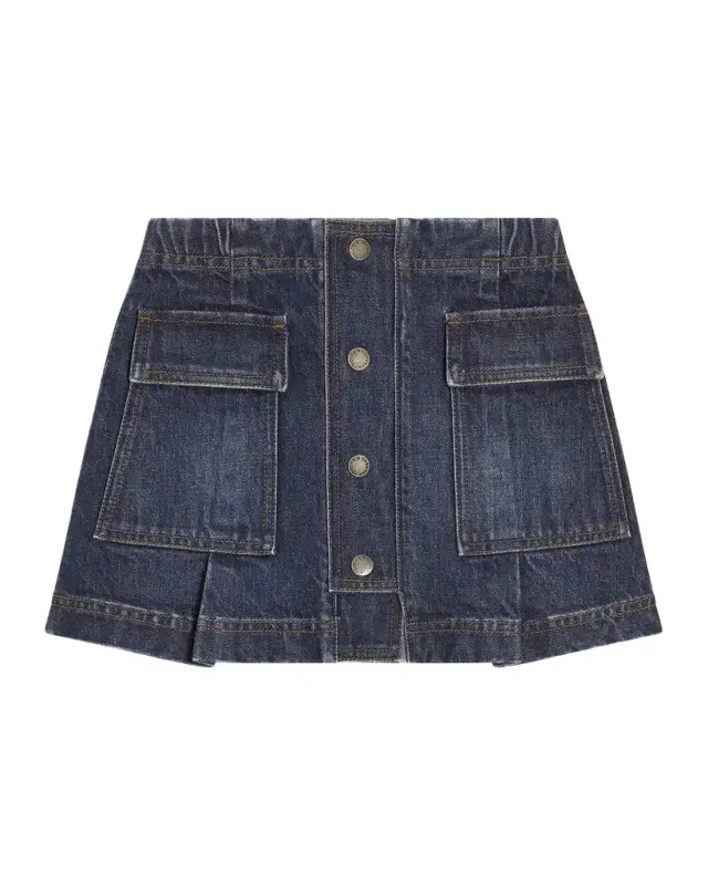 Dolce & Gabbana Girl 's Pleated Denim Mini Skirt, Size 2-6
