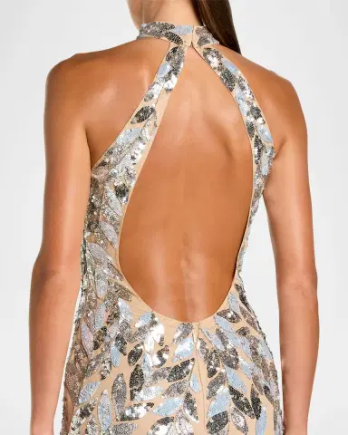 Mac Duggal Sequined Mesh Gown | Thumbnail 4