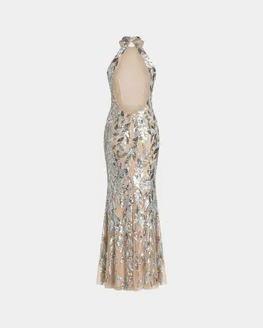 Mac Duggal Sequined Mesh Gown | Thumbnail 5