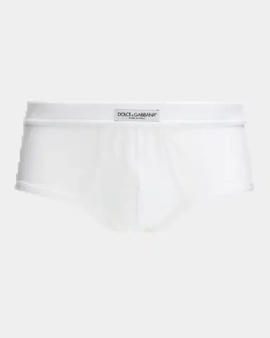 Dolce & Gabbana Men 's Cotton Logo Patch Briefs | Thumbnail 2