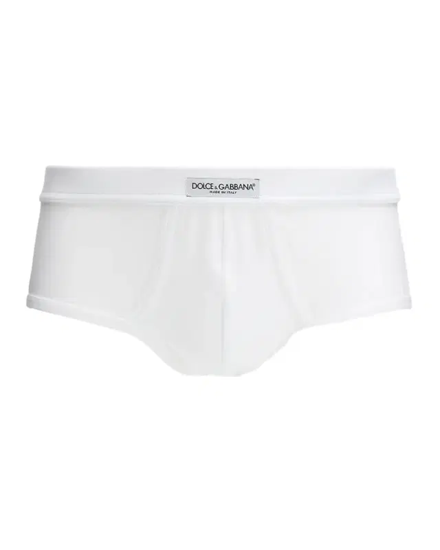 Dolce & Gabbana Men 's Cotton Logo Patch Briefs