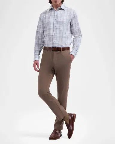 Bugatchi Men 's Axel Plaid Cotton Sport Shirt | Thumbnail 2