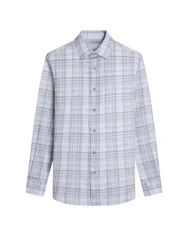 Bugatchi Men 's Axel Plaid Cotton Sport Shirt | Thumbnail 1