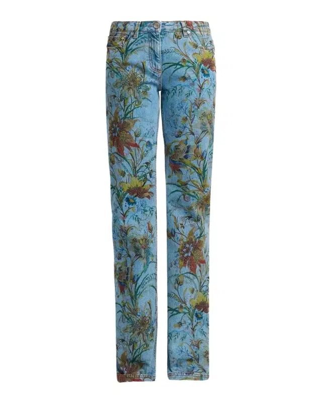 Foliage Straight-Leg Denim Jeans