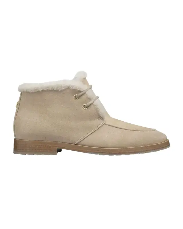 Bougeotte Shearling-Lined Suede Ankle Boots