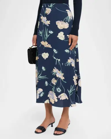 Erdem Floral Crepe A-Line Midi Skirt | Thumbnail 4 Erdem Floral Crepe A-Line Midi Skirt | Thumbnail 4