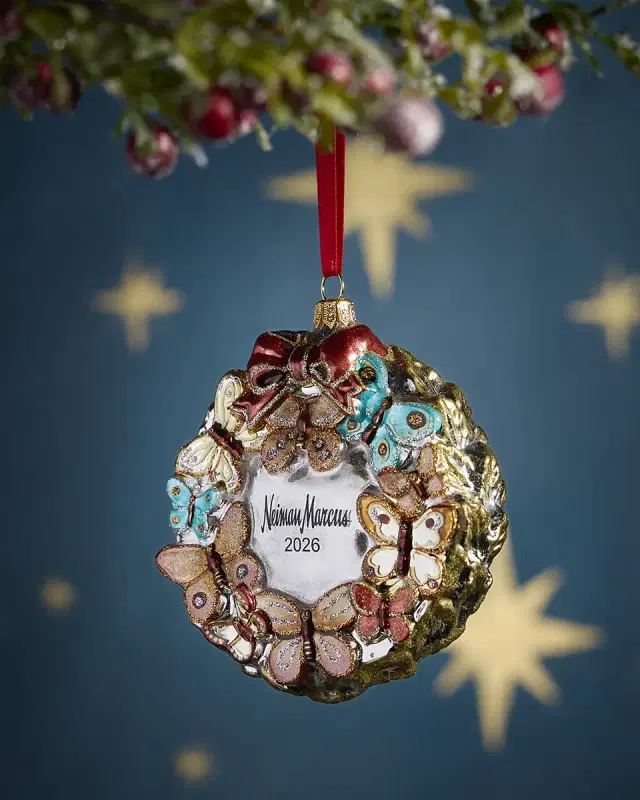 Neiman Marcus 2026 Butterfly Wreath Christmas Ornament