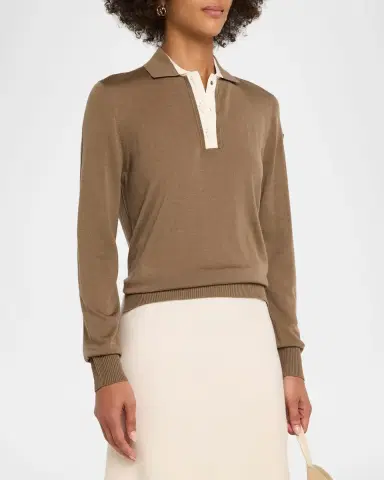 Moncler Long-Sleeve Polo Shirt | Thumbnail 4