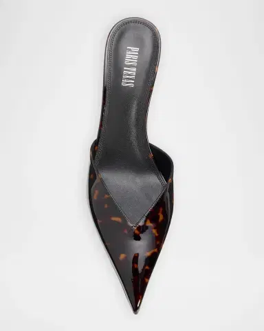 Paris Texas 70mm Lidia Tortoiseshell Patent Leather Mule Pumps | Thumbnail 4 Paris Texas 70mm Lidia Tortoiseshell Patent Leather Mule Pumps | Thumbnail 4
