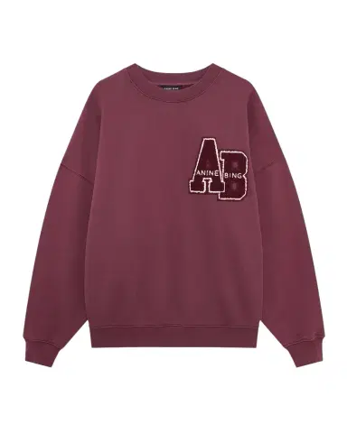 Anine Bing Miles Oversized Logo Embroidered Sweatshirt | Thumbnail 1