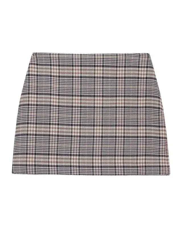 ANINE BING Tierra Check Mini Skirt