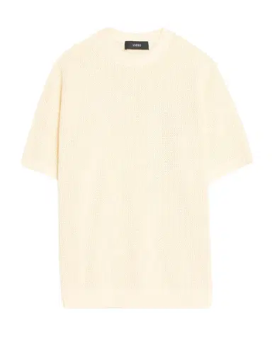 Amiri Men 's Cotton Crochet Short-Sleeve Crewneck Sweater | Thumbnail 1