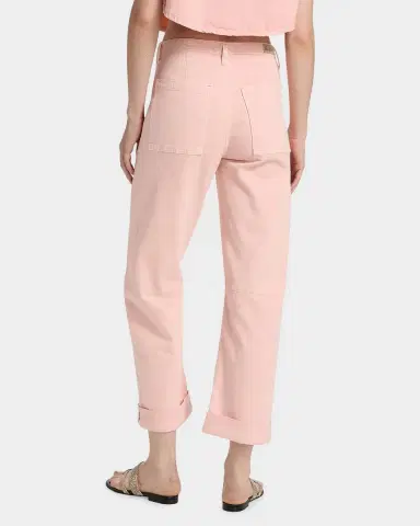 LE JEAN Utility Soft Barrel Crop Jeans | Thumbnail 3