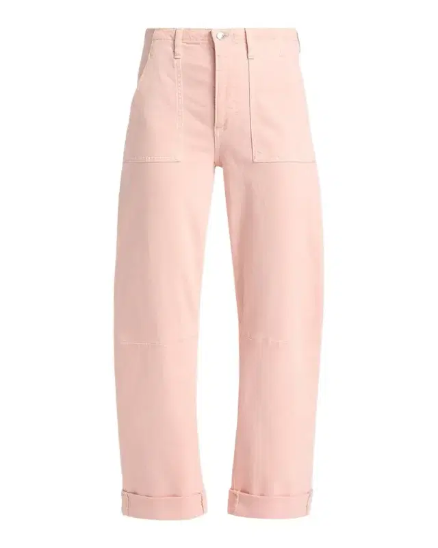 LE JEAN Utility Soft Barrel Crop Jeans