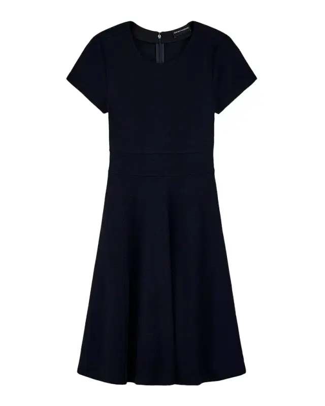 Emporio Armani Textured Knit A-Line Midi Dress