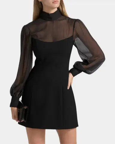 Cinq à Sept Fili Mesh Tieneck Mini Dress | Thumbnail 4