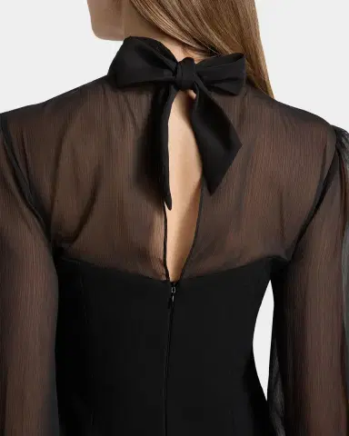 Cinq à Sept Fili Mesh Tieneck Mini Dress | Thumbnail 5