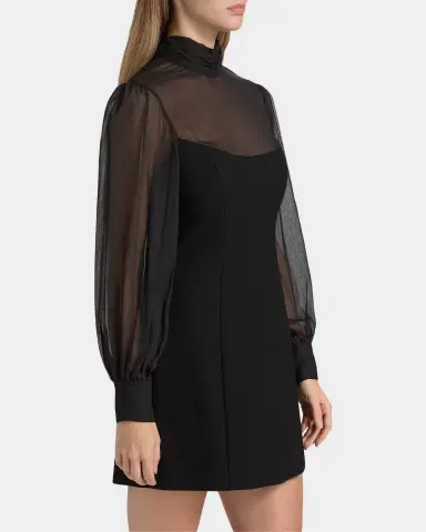 Cinq à Sept Fili Mesh Tieneck Mini Dress | Thumbnail 7