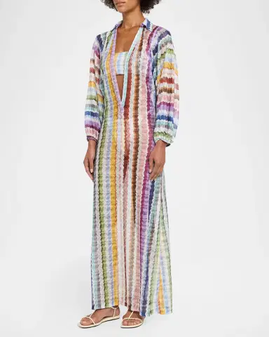Missoni Zig Zag Knit Maxi Dress Coverup | Thumbnail 4