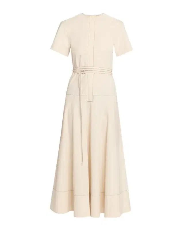 Proenza Schouler Elizabeth Seamed Belted Midi Dress