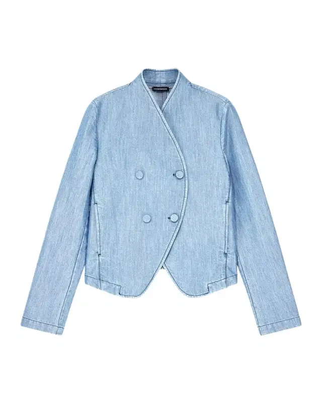 Emporio Armani Double-Breasted Denim Blazer