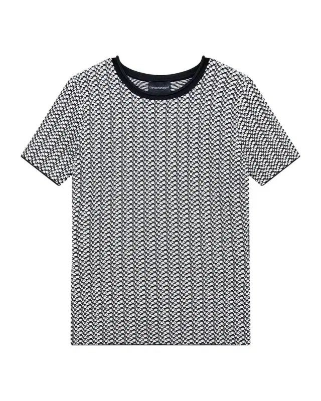 Emporio Armani Abstract Knit Rolled-Neck Sweater
