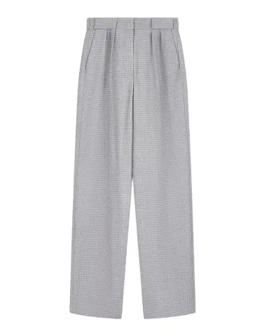 Emporio Armani Pleated Houndstooth Palazzo Trousers | Thumbnail 1 Emporio Armani Pleated Houndstooth Palazzo Trousers | Thumbnail 1