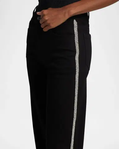 Generation Love Erika Crystal-Embellished High-Rise Wide-Leg Jeans | Thumbnail 5