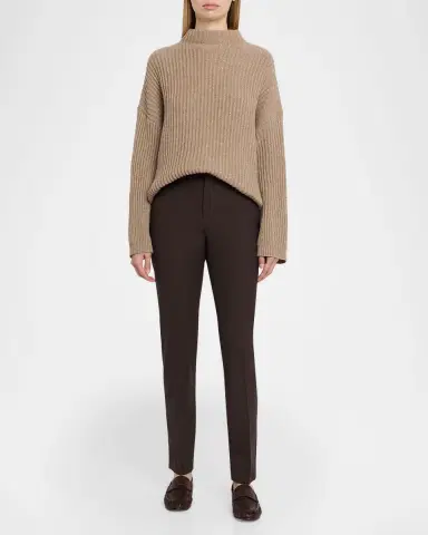 Brunello Cucinelli Wool Slim-Leg Split Hem Pants | Thumbnail 2 Brunello Cucinelli Wool Slim-Leg Split Hem Pants | Thumbnail 2