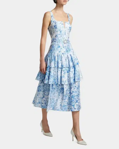 Generation Love Celeste Floral Cotton Poplin Midi Dress | Thumbnail 2