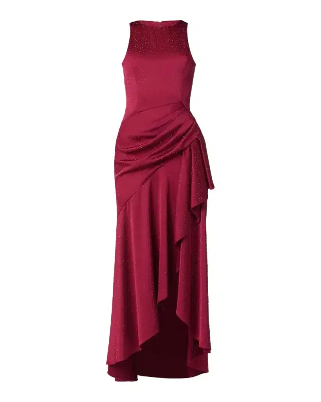 Verena Embellished Draped Midi Dress