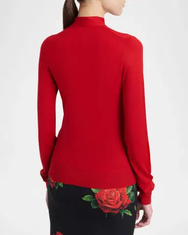 Dolce & Gabbana Bow Long-Sleeve Buttoned Knit Top | Thumbnail 3 Dolce & Gabbana Bow Long-Sleeve Buttoned Knit Top | Thumbnail 3