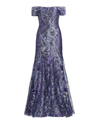 Rene Ruiz Collection Metallic Off-The-Shoulder Mermaid Gown | Thumbnail 1