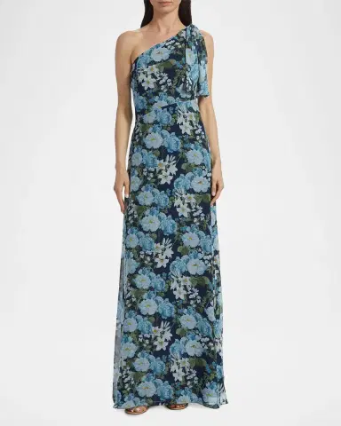SACHIN BABI Chelsea Floral One-Shoulder Gown | Thumbnail 4