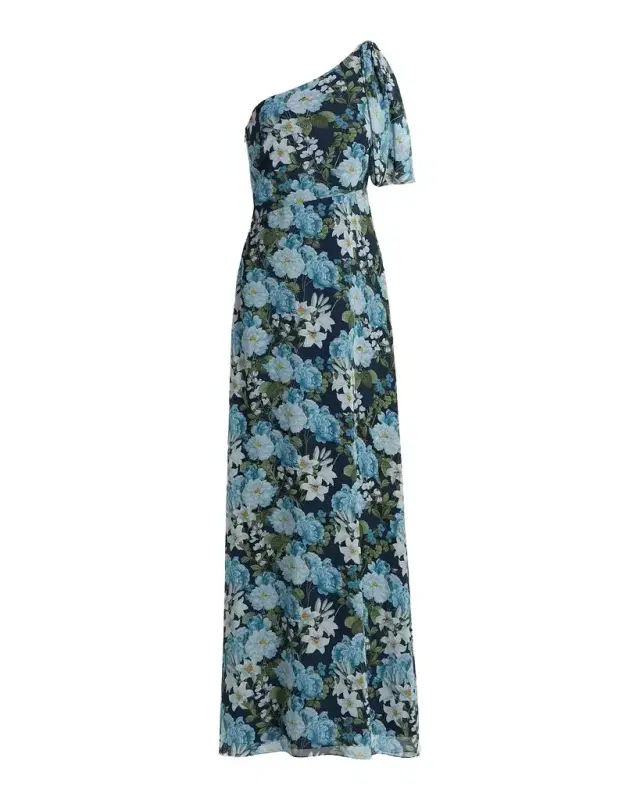 SACHIN BABI Chelsea Floral One-Shoulder Gown