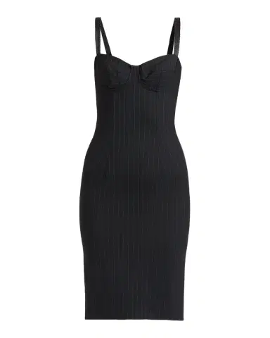 Dolce & Gabbana Sleeveless Pinstripe Wool-Silk Bustier Dress | Thumbnail 1 Dolce & Gabbana Sleeveless Pinstripe Wool-Silk Bustier Dress | Thumbnail 1