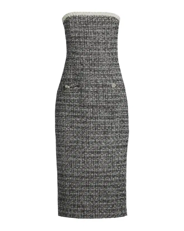 Jules Tweed Strapless Dress